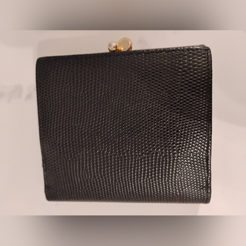 EUC Salvatore Ferragamo Wallet - Black Compact Textured Leather - Picture 14 of 16